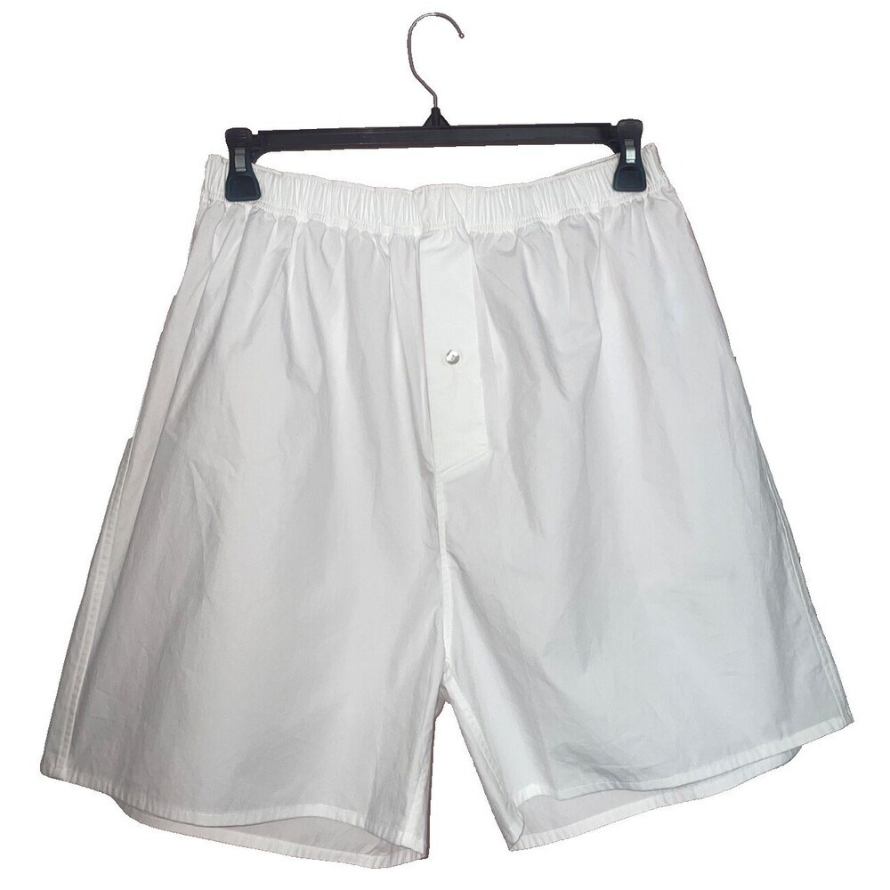 INTERIOR Simone Women’s Cotton Shorts size L NWT White Woven Poplin